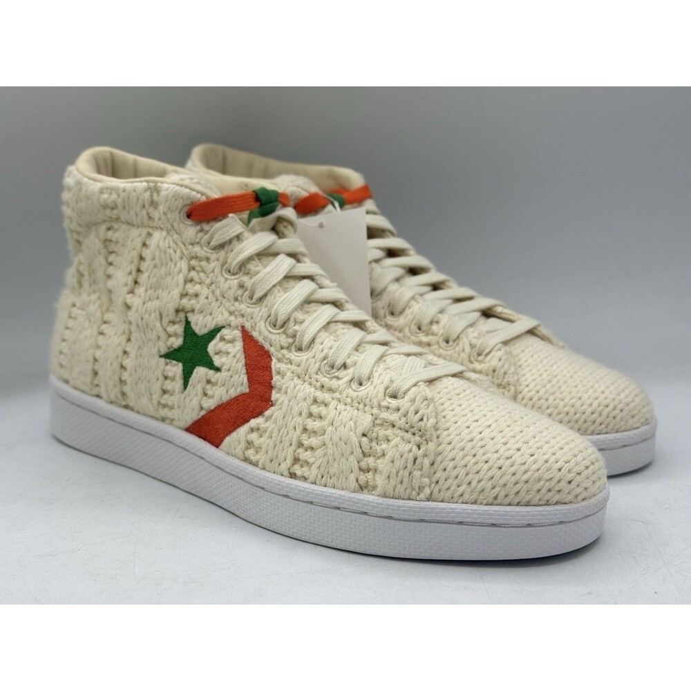 CONVERSE x Concepts Pro Leather HI Off-White Cable Knit Shoes Men’s Size 9
